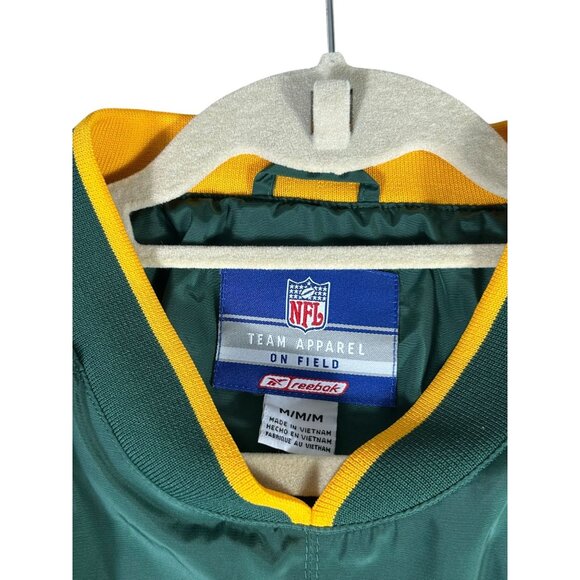 VTG Green Bay Packers NFL Pullover Windbreaker Jacket Reebok On Field Sz M - Picture 10 of 14